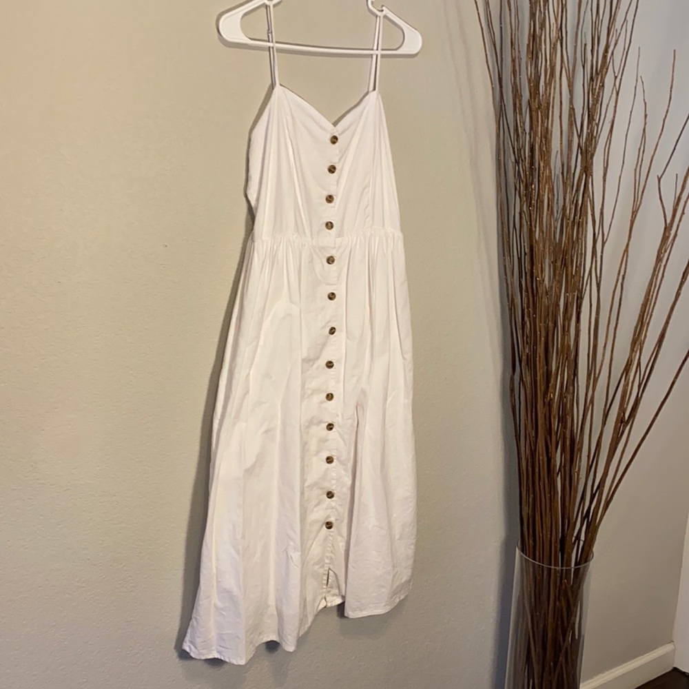 H&M White Button-Down Dress